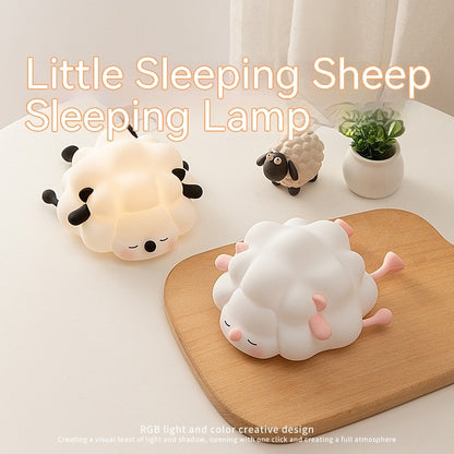 Cute Silicone Night Lights Sheep Cartoon Bedroom Lamp For Children&